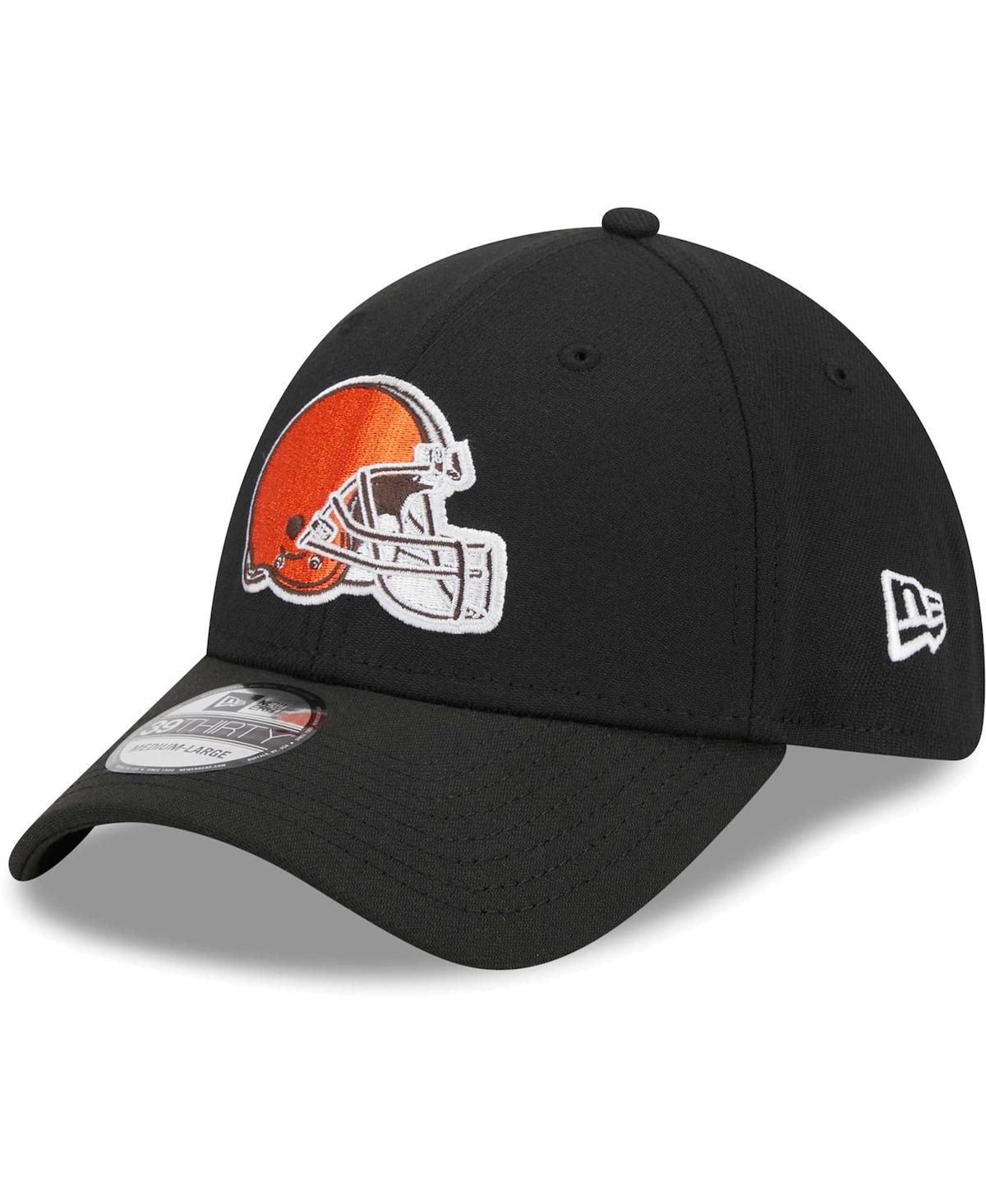 NEW ERA MEN'S NEW ERA BLACK CLEVELAND BROWNS MAIN 39THIRTY FLEX HAT 