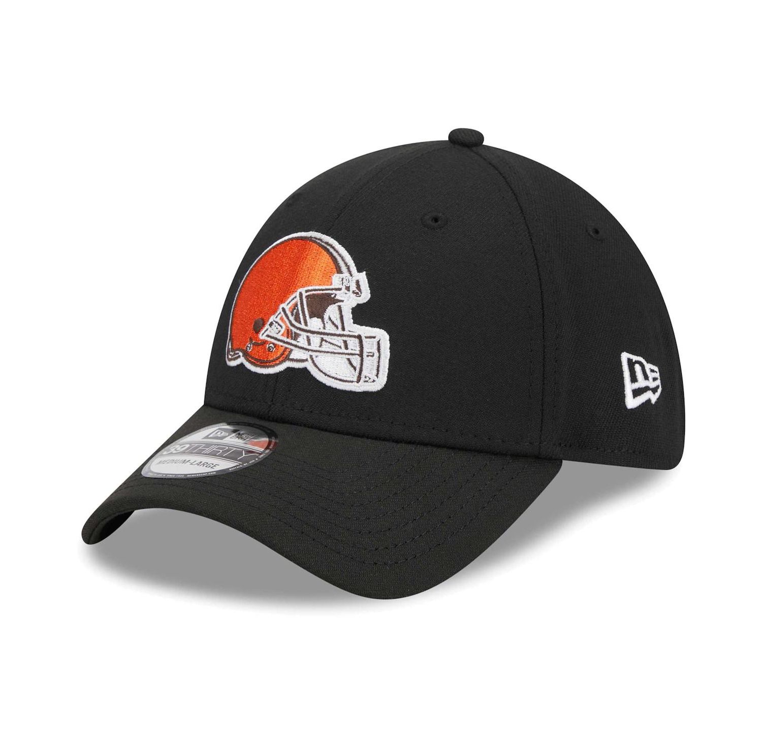 Men's Black Cleveland Browns Main 39THIRTY Flex Hat