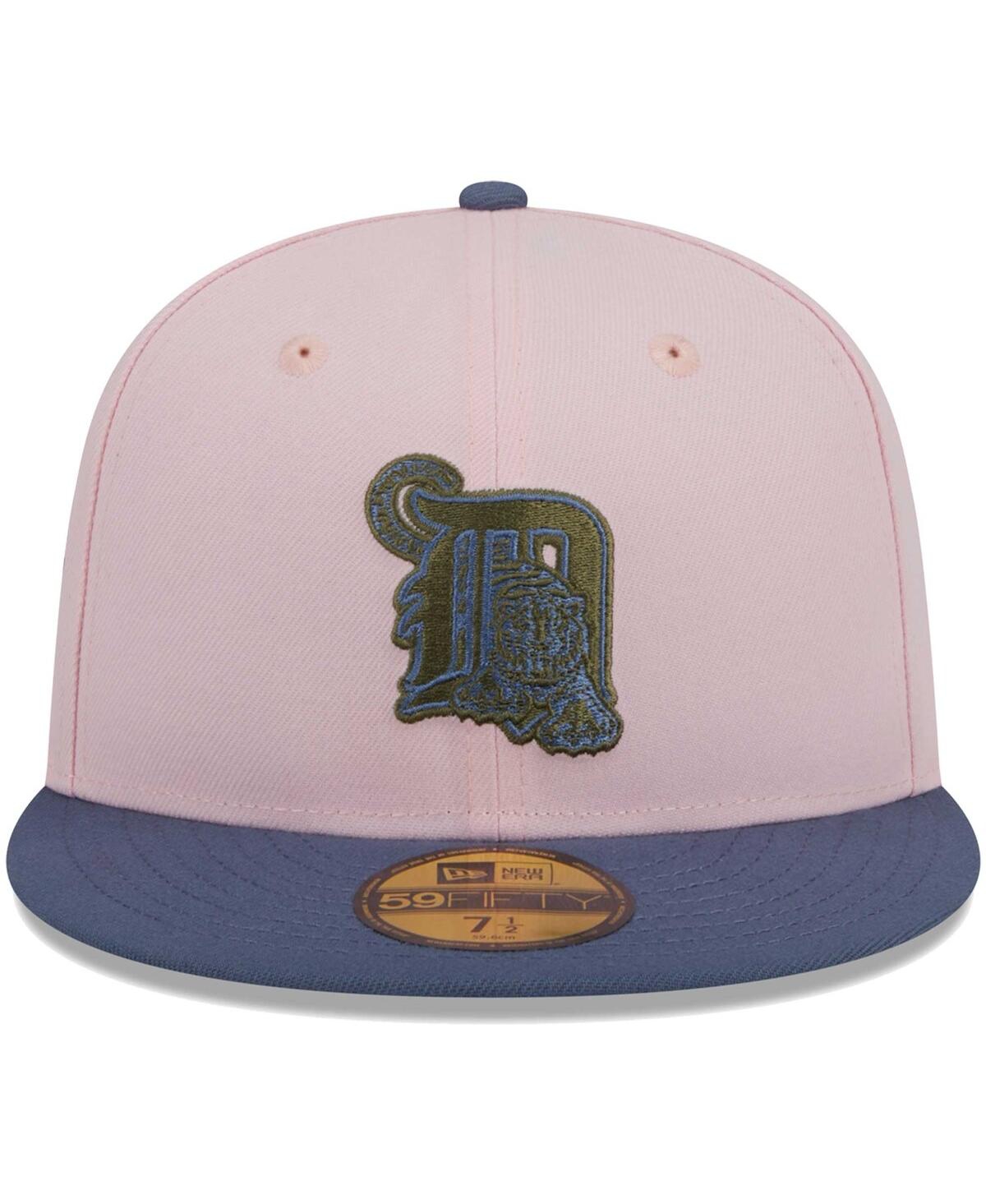 Men's New Era Blue Detroit Tigers Olive Undervisor 59FIFTY Fitted Hat - Blue