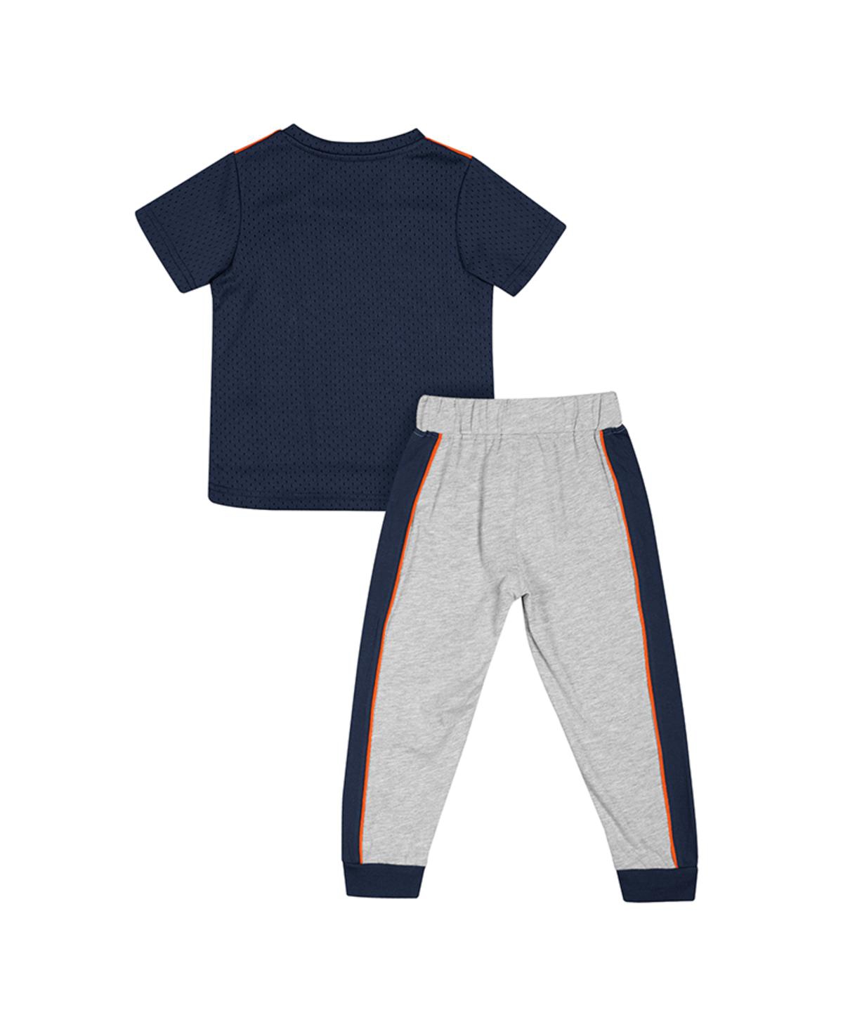 Colosseum Toddler Boys  Navy, Heather Gray Auburn Tigers Ka-boot-it Jersey And Pants Set In Navy,heather Gray