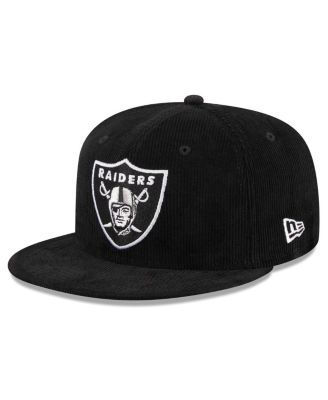 New Era Men's Black Las Vegas Raiders Throwback Cord 59FIFTY