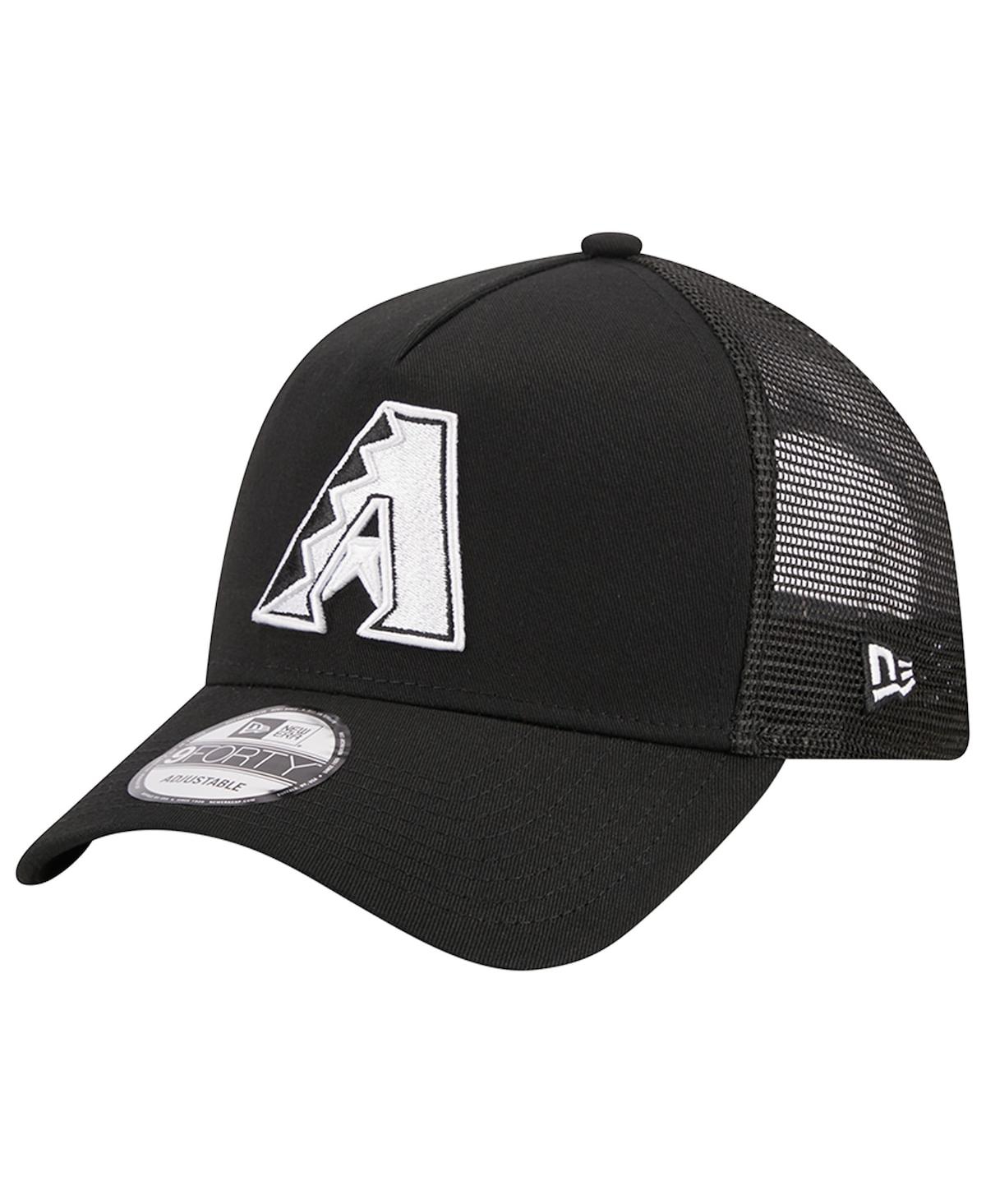 New Era Men's  Black Arizona Diamondbacks A-frame 9forty Trucker Adjustable Hat