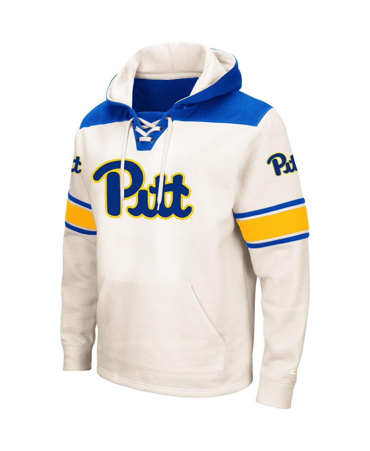 Shop Colosseum Men's  Cream Pitt Panthers 2.0 Lace-up Pullover Hoodie
