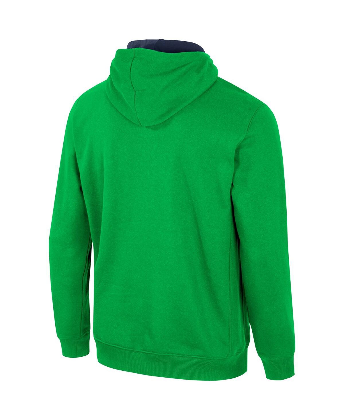Colosseum Men's Notre Dame Fighting Irish Half-zip Hoodie In Green