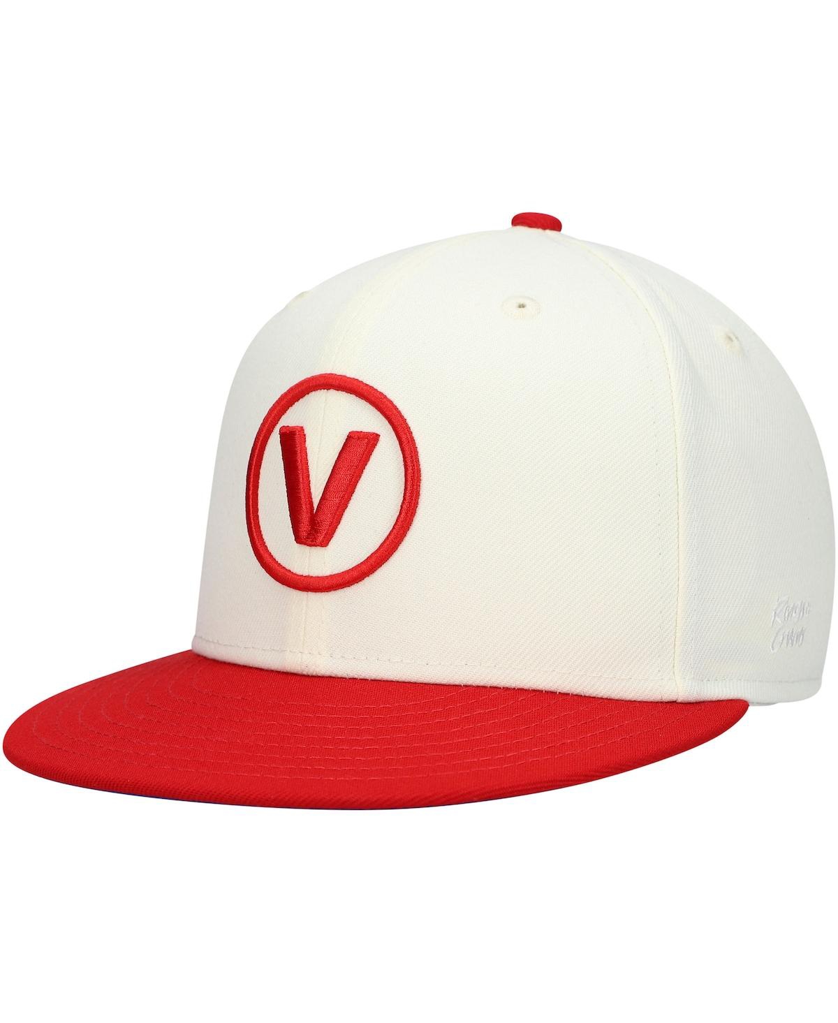 Shop Rings & Crwns Men's  Cream, Red Vargas Campeones Team Fitted Hat In Cream,red