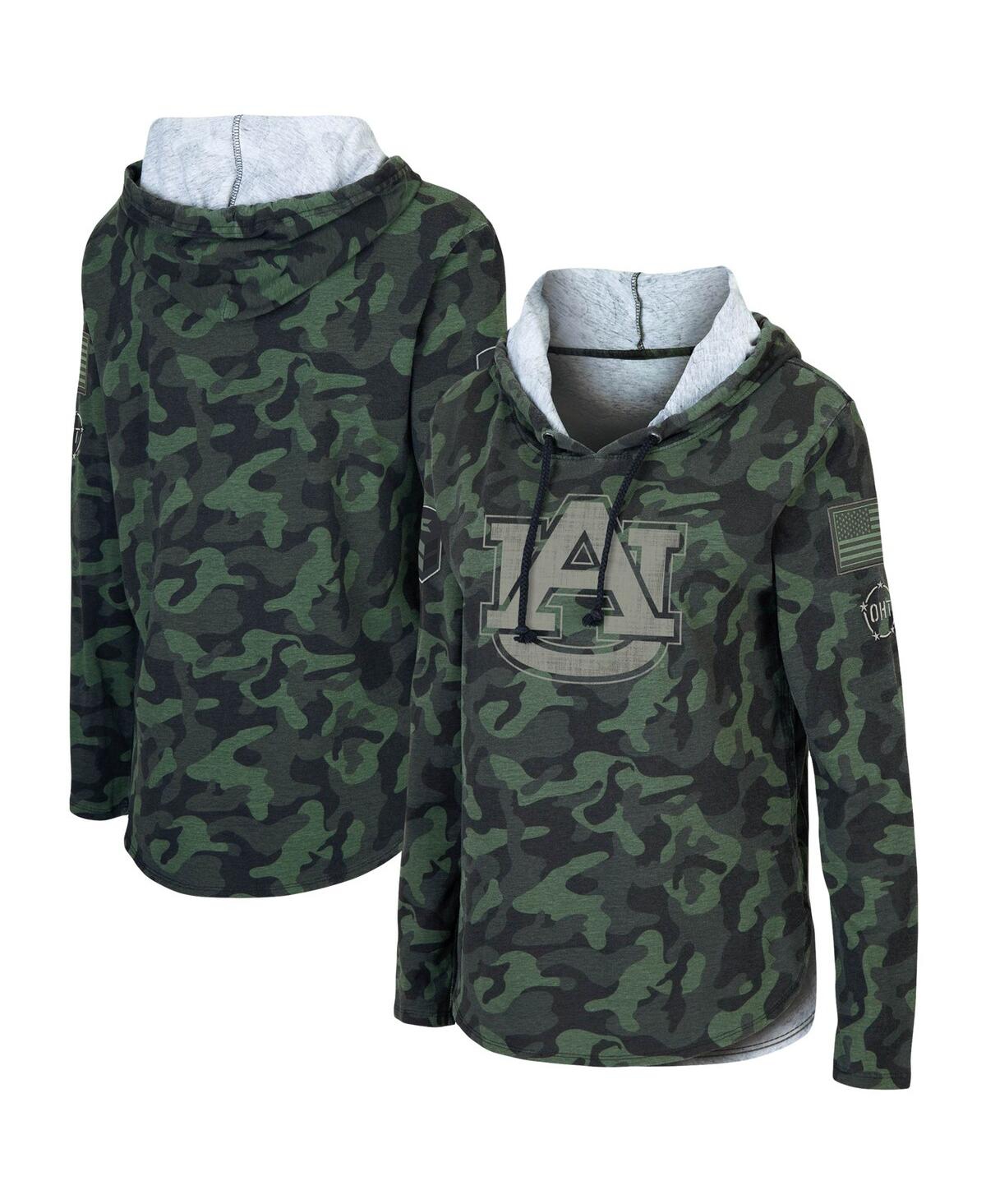 Shop Colosseum Women's  Camo Auburn Tigers Oht Military-inspired Appreciation Hoodie Long Sleeve T-shirt