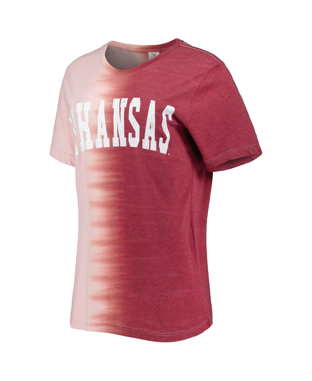 Shop Gameday Couture Women's  Cardinal Distressed Arkansas Razorbacks Find Your Groove Split-dye T-shirt