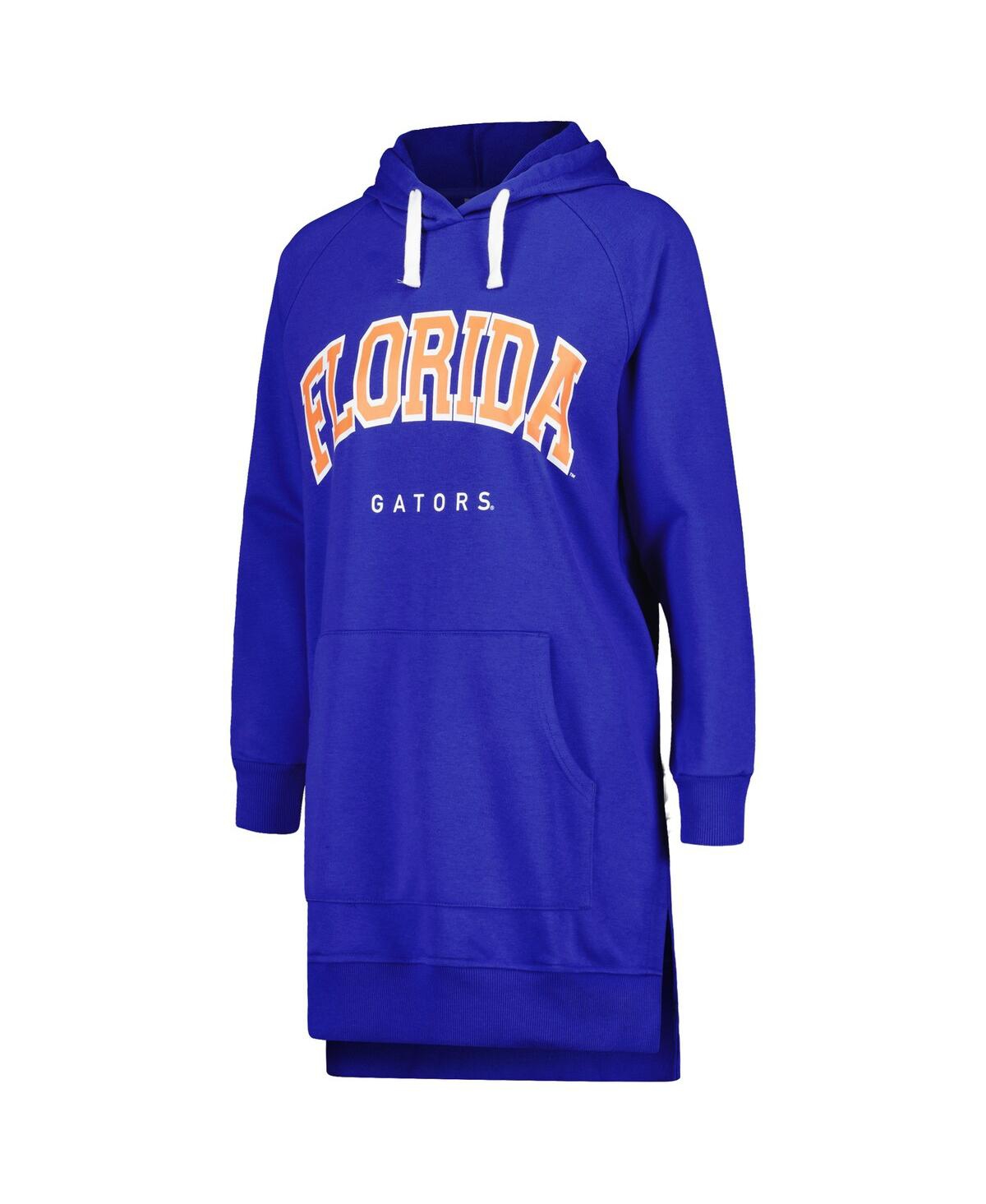 Shop Gameday Couture Women's  Royal Florida Gators Take A Knee Raglan Hooded Sweatshirt Dress