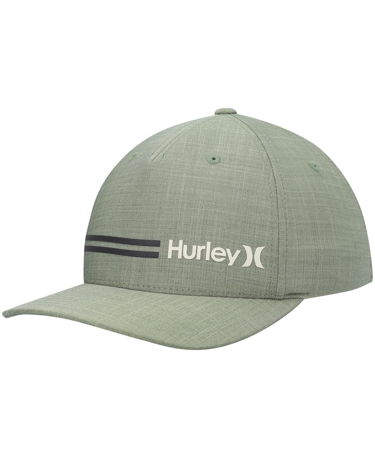 Hurley Men's  Green H20-dri Line Up Flex Hat
