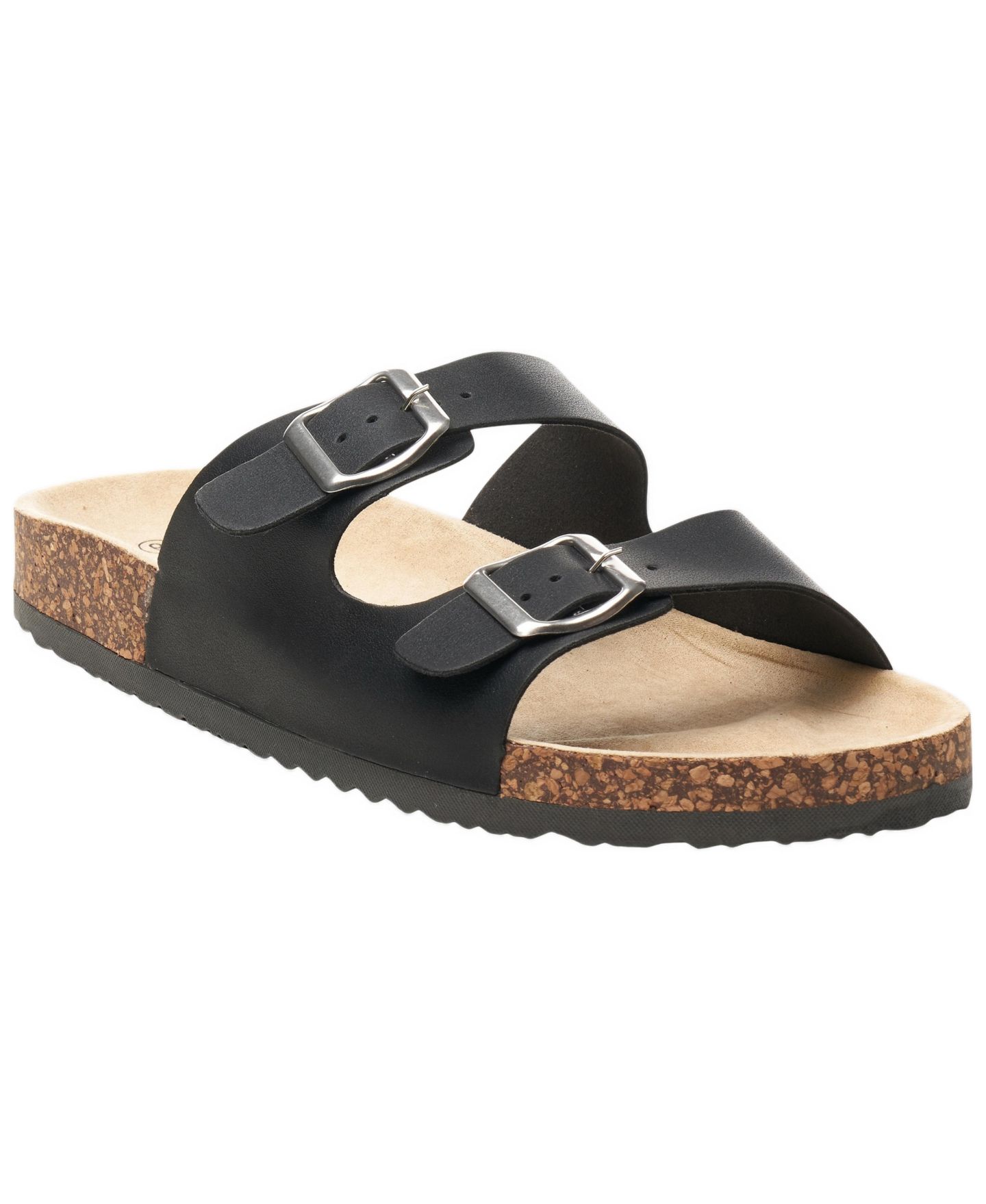 Мужские сандалии Alpine Swiss Double Strap Casual Slides Flat, цвет: Чёрный, вариант 1 — фото 1