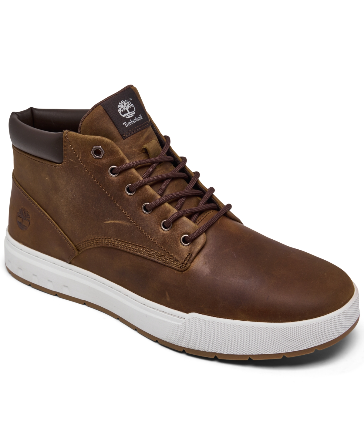 Timberland Men's Maple Grove Leather Chukka Boots From Finish Line In Glazed Ginger