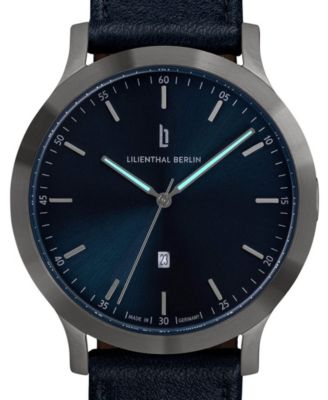 Lilienthal Berlin Herrenuhr Huxley in Dark Silver White