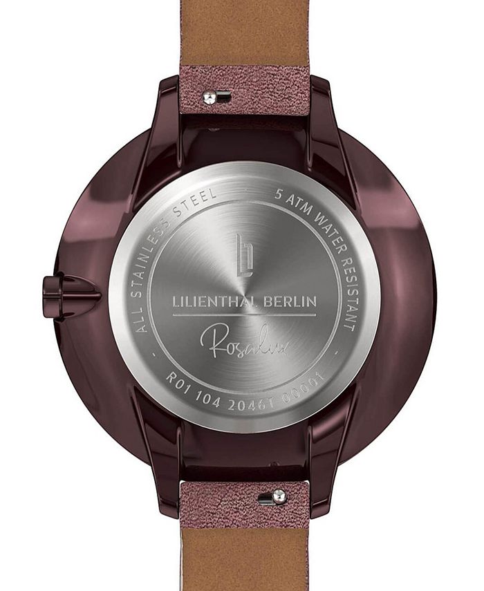 Lilienthal Berlin Women's Rosalux Burgundy Kiss Burgundy Leather Watch