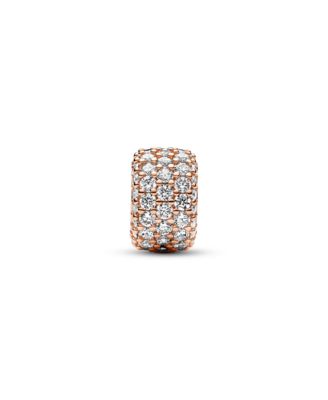 Cubic Zirconia Pave Triple-Row Charm
