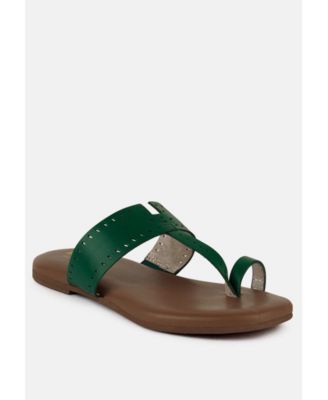 MILA Womens Toe Ring Thong Slip On flats
