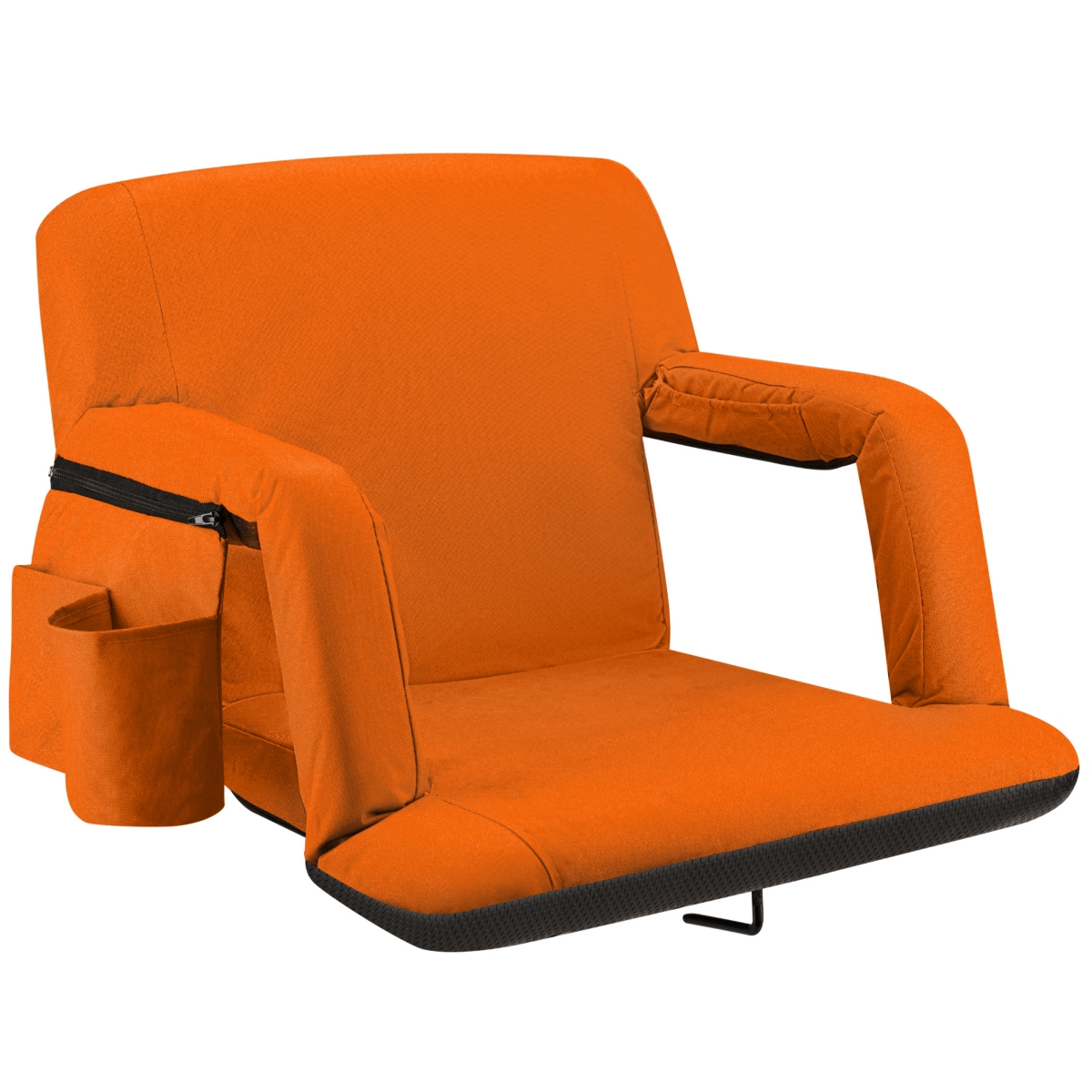 Alpcour Reclining Stadium Seat - Waterproof Foldable Camping Chair with Extra Thick Padding and Wide Back Support