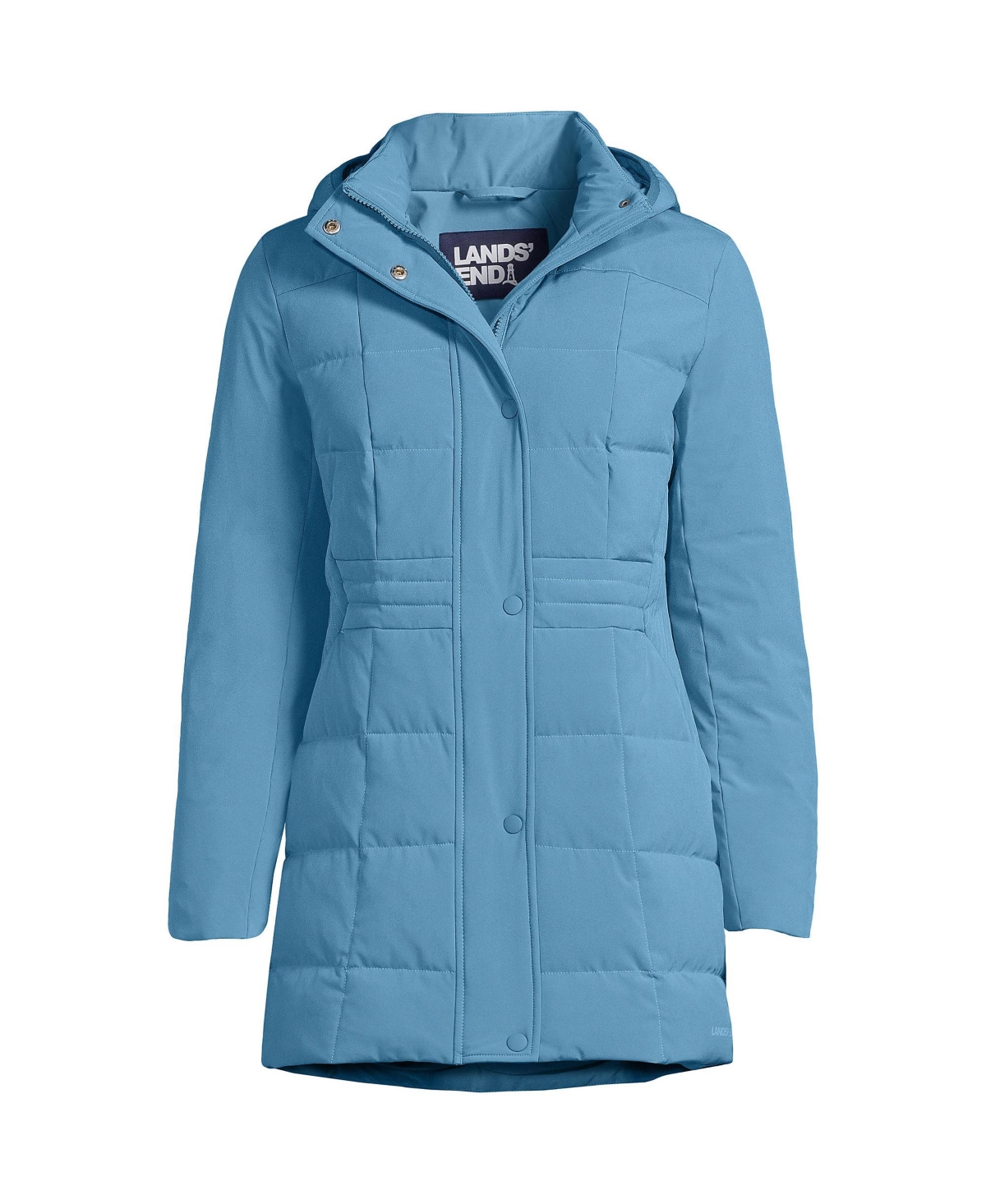 Lands End Women s Plus Size Quilted Stretch Down Coat Forest moss Smart Closet