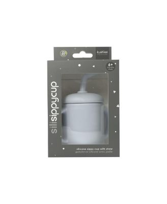 Toddler SiliSippy Baby Silicone Sippy Cup with Handles & Straw, Microwave safe