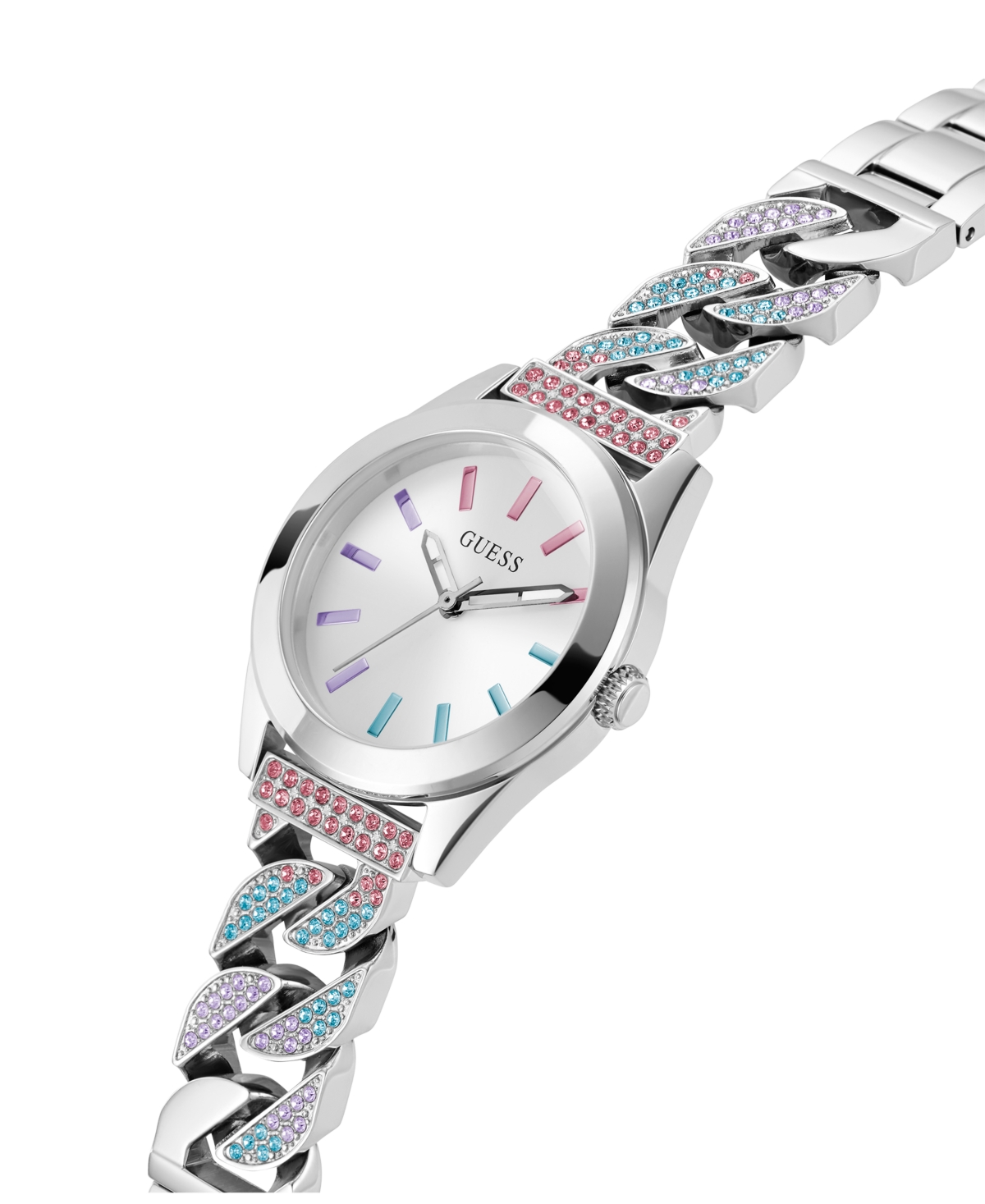 Guess Women's Analog Silver-Tone Stainless Steel Watch 32mm - Silver-Tone