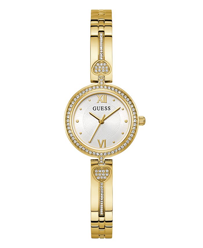 GUESS Women's Analog Gold-Tone Stainless Steel Watch 27mm - Macy's