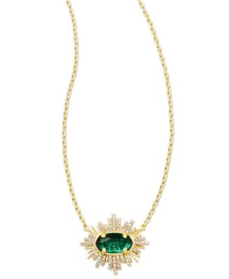 Kendra Scott - Crystal Sunburst Frame 19" Adjustable Pendant Necklace