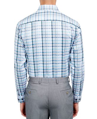 Men's Regular-Fit Dobby Plaid Dress Shirt