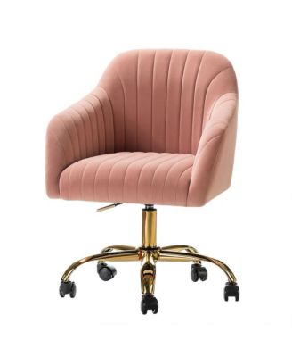 Modern Cute Velvet Home Office Desk Chair