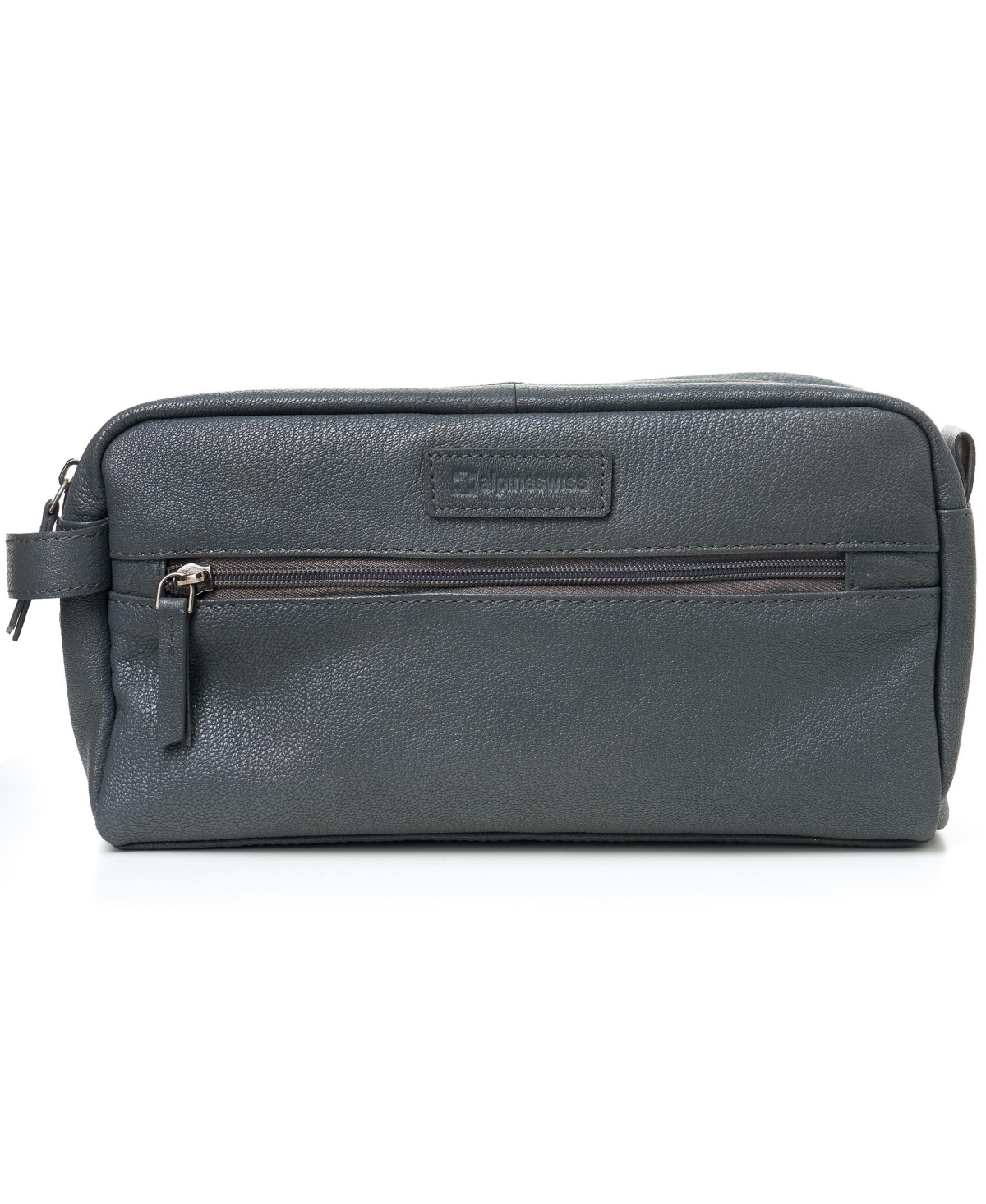 AlpineSwiss Sedona Toiletry Bag Genuine Leather Shaving Kit Dopp Kit Travel Case - Black