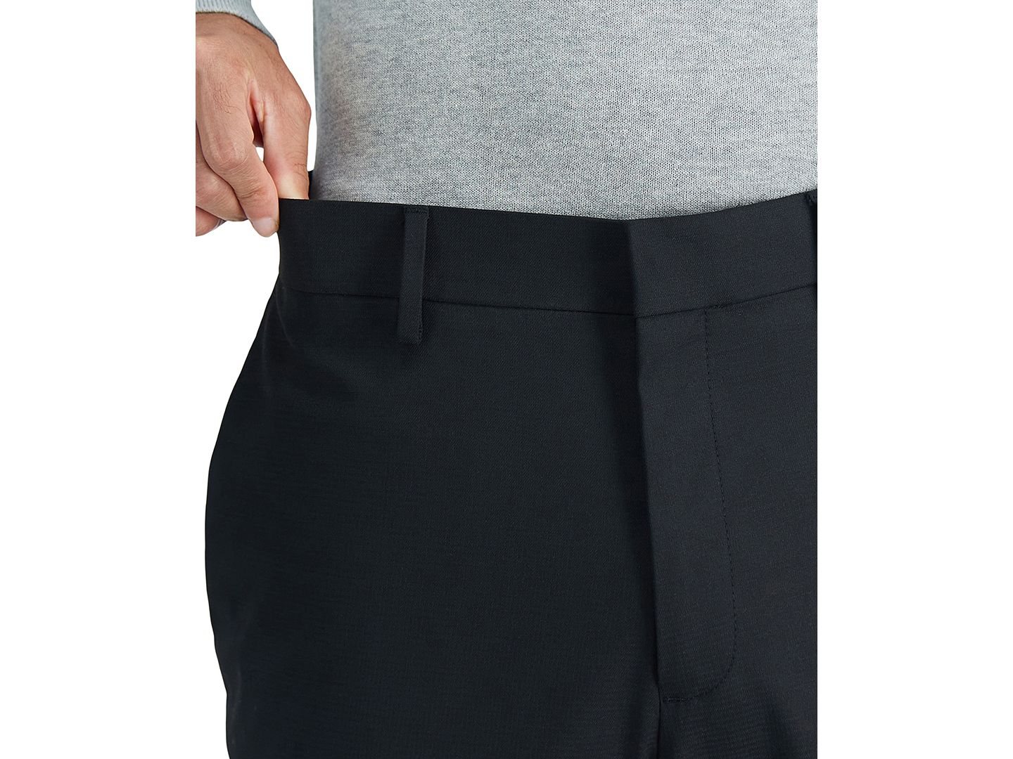 Мужские брюки Kenneth Cole Reaction Slim-Fit Shadow Check Dress Pants, цвет: Чёрный — фото 5