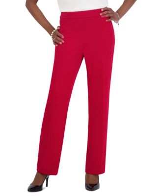 Kasper - Pull-On Welt-Pocket Straight-Leg Pants, Women's & Plus Size