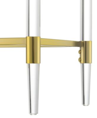 44.25" Glass Royal Crest 2 Tier Acrylic Console Table