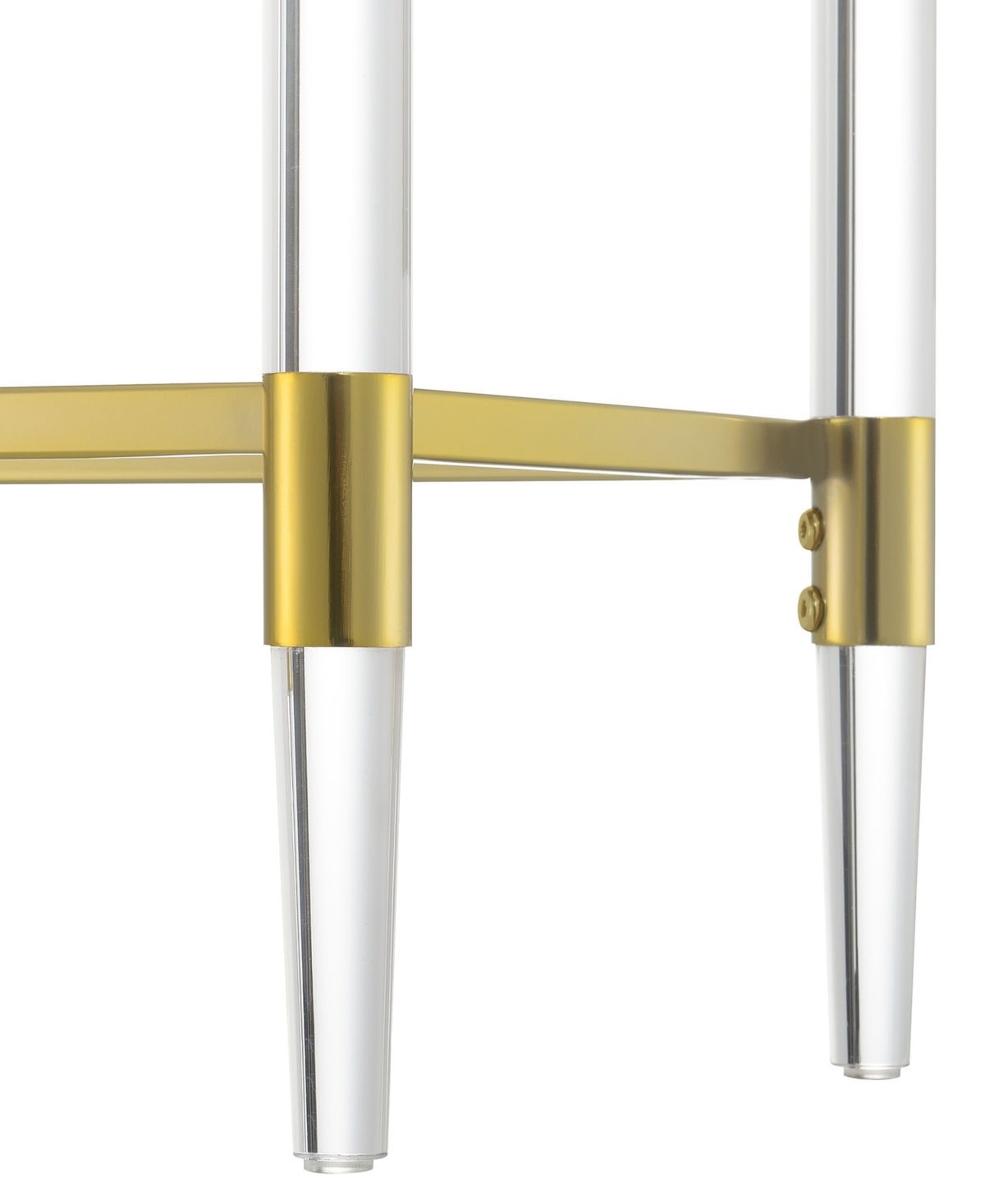 Convenience Concepts 44.25" Glass Royal Crest 2 Tier Acrylic Console Table In Gold,glass