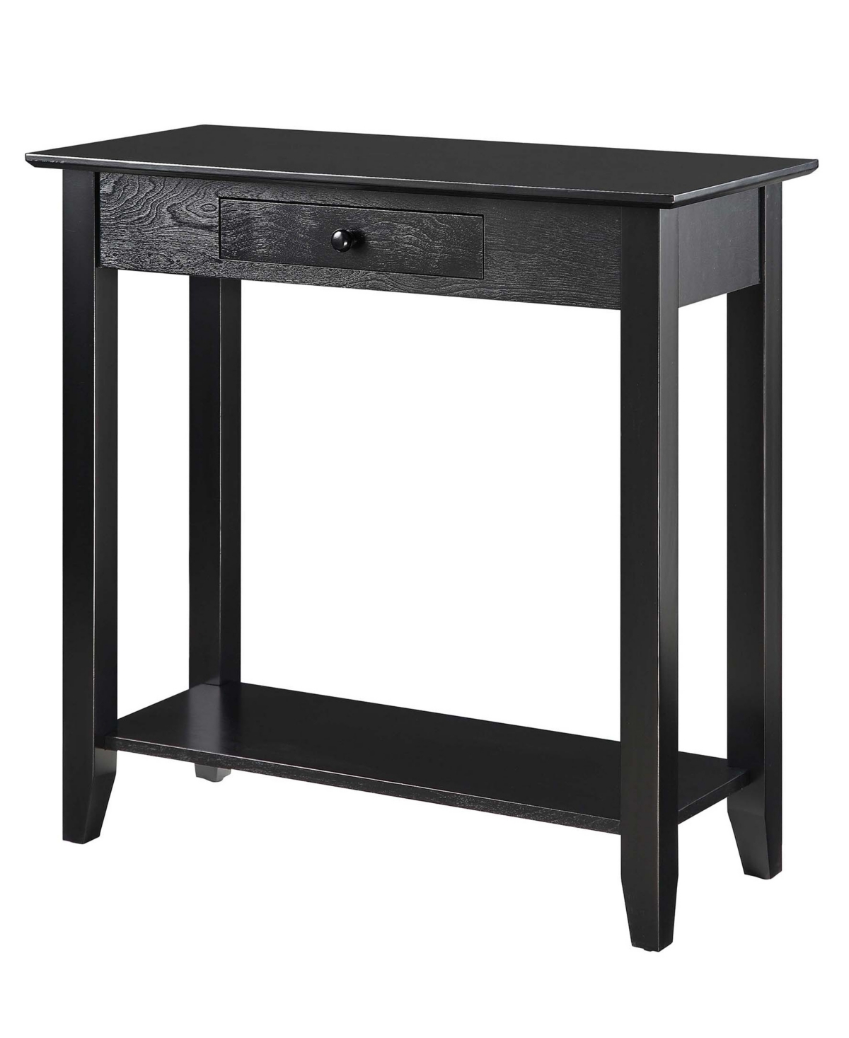Convenience Concepts 31.5" Wood American Heritage 1 Drawer Hall Table In Black