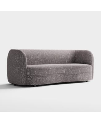 Isabella 82.5" Boucle Fabric Curved Sofa