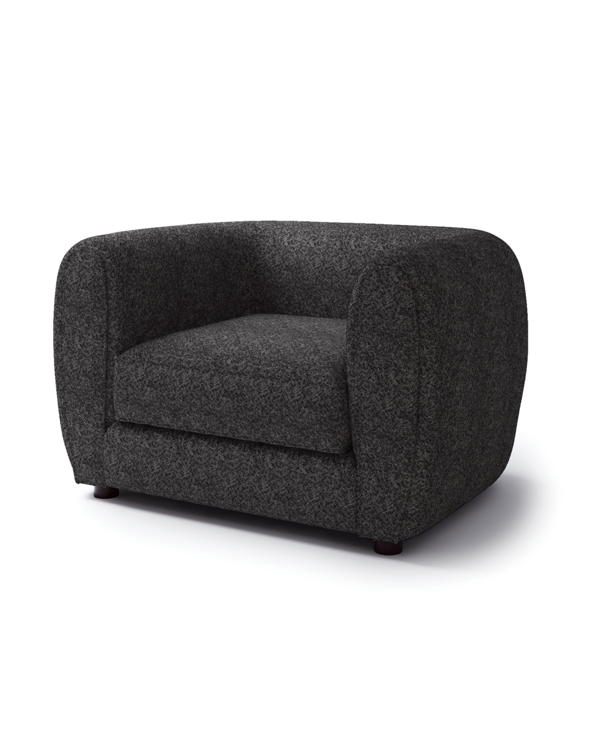 Furniture Of America Valerian 45" Boucle Fabric Club Chair In Black