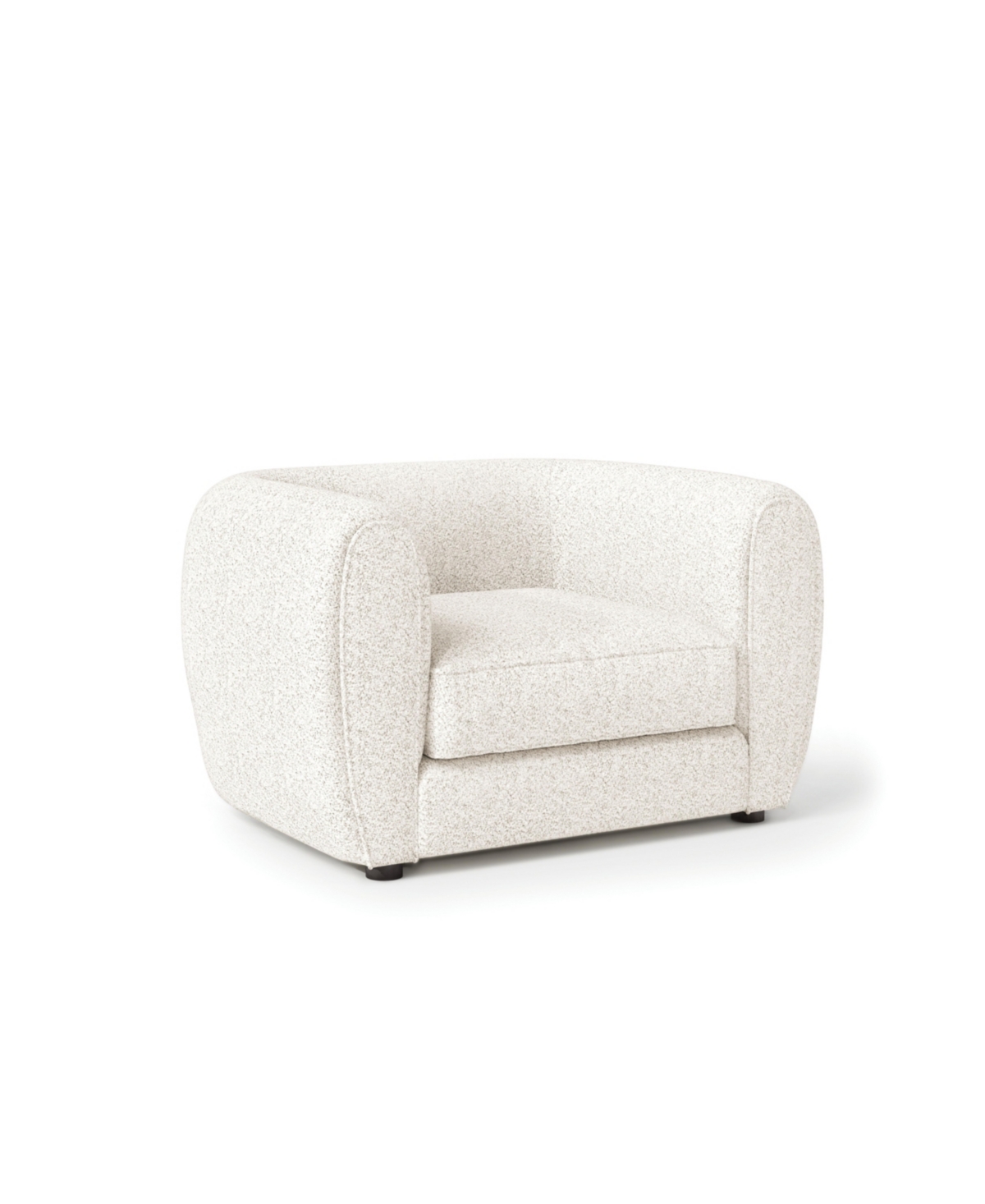 Furniture Of America Valerian 45" Boucle Fabric Club Chair In Off-white