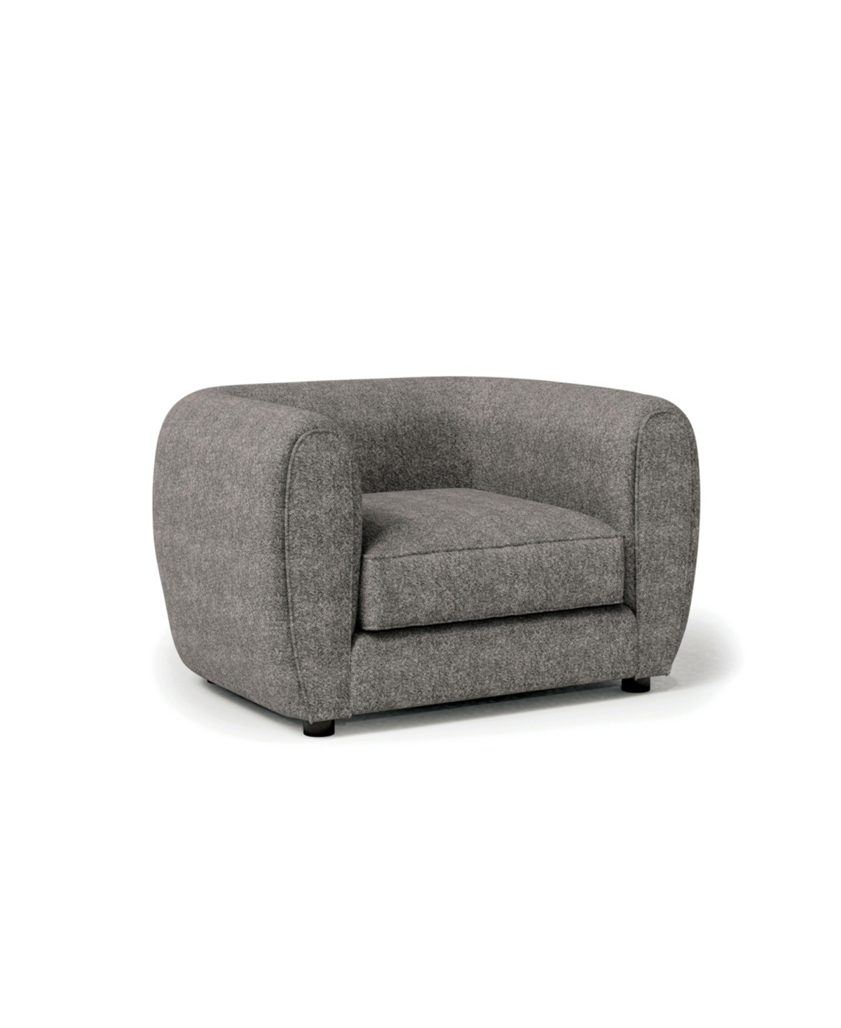 Furniture Of America Valerian 45" Boucle Fabric Club Chair In Charcoal Gray