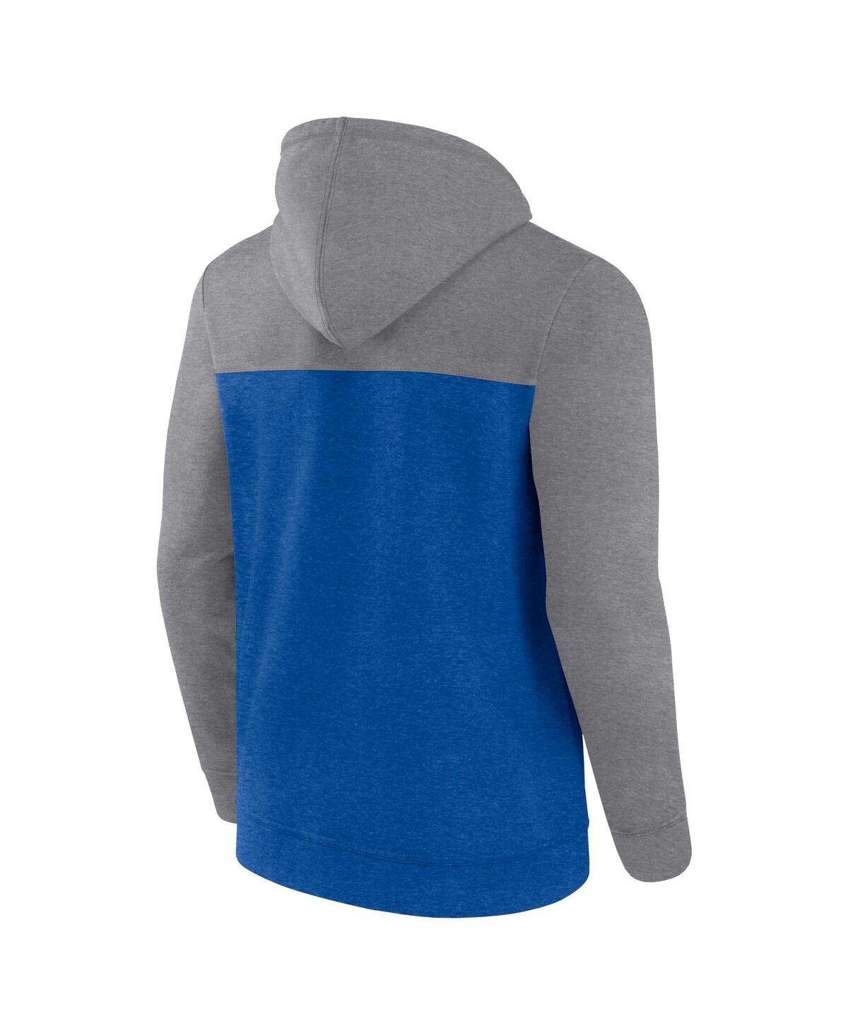 FANATICS MEN'S FANATICS HEATHER BLUE TAMPA BAY LIGHTNING DOWN AND DISTANCE FULL-ZIP HOODIE