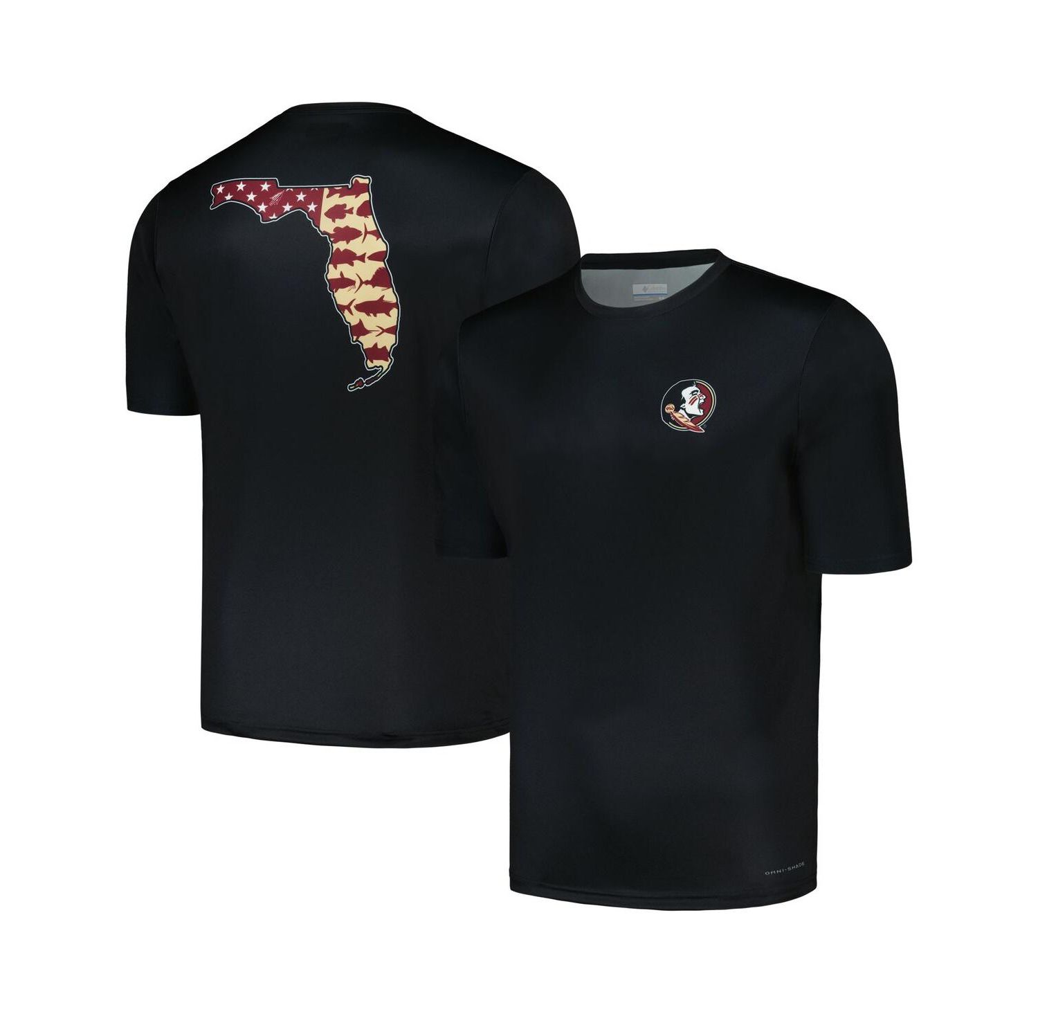 Men's Black Florida State Seminoles Terminal Tackle State Omni-Shade T-shirt