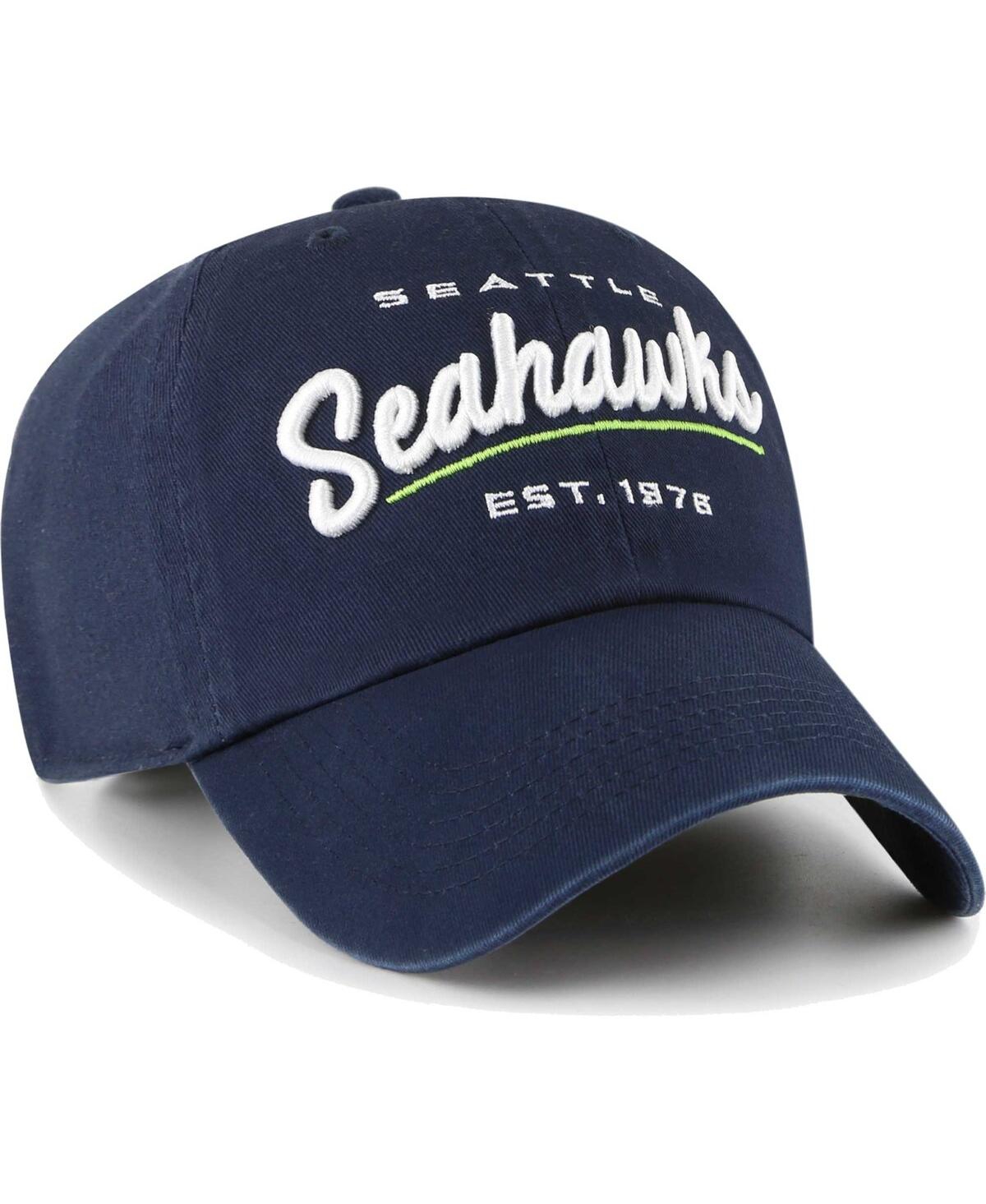 Shop 47 Brand Women's ' College Navy Seattle Seahawks Sidney Clean Up Adjustable Hat
