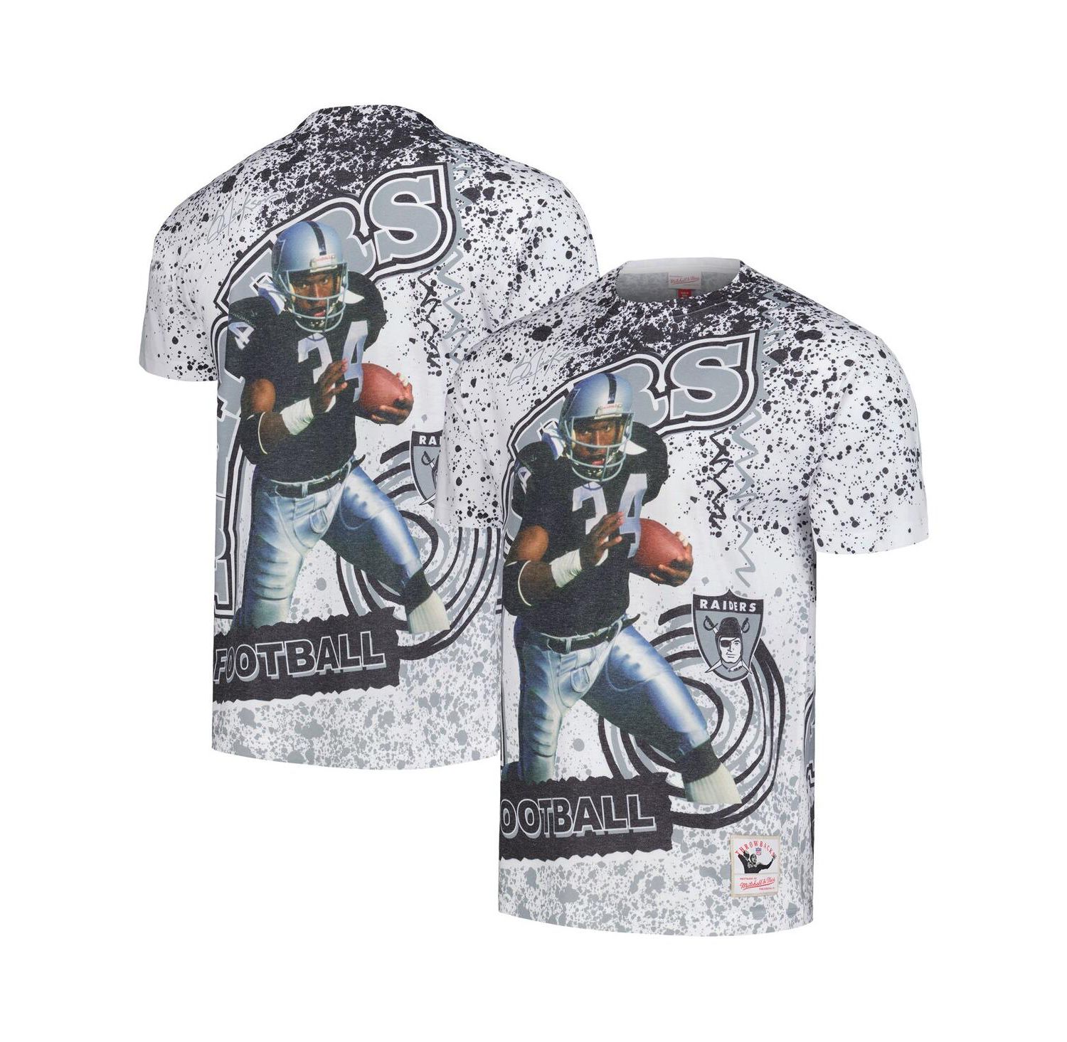 Men's Bo Jackson White Las Vegas Raiders Retired Player Name and Number Burst T-shirt