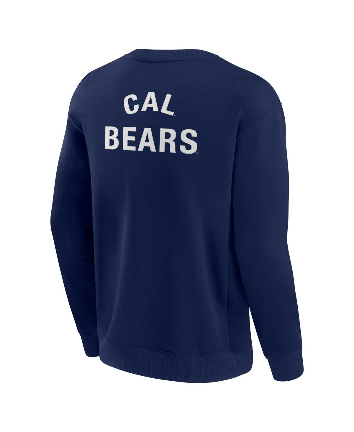 Shop Fanatics Signature Men's And Women's  Navy Cal Bears Super Soft Pullover Crew Sweatshirt