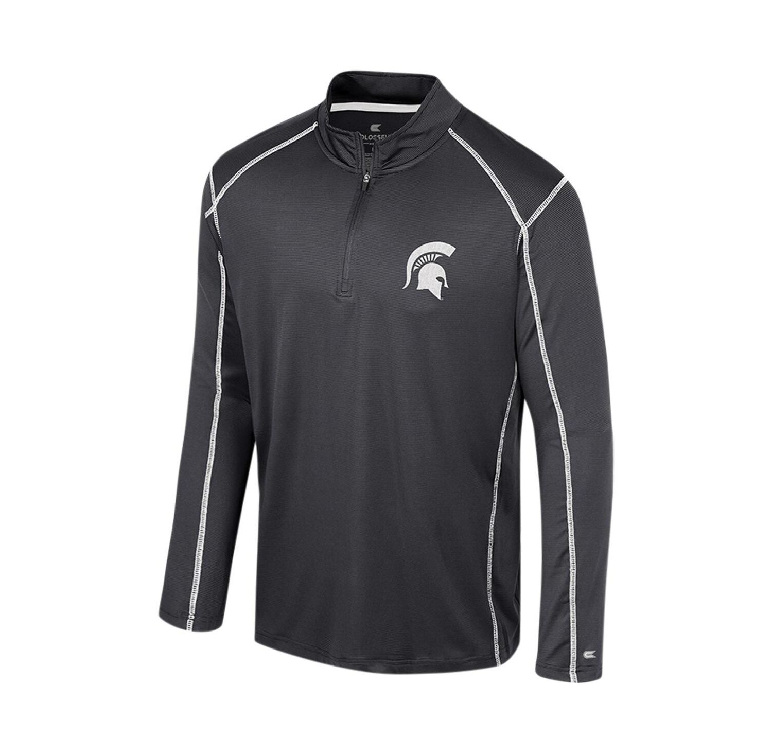 Men's Black Michigan State Spartans Cameron Quarter-Zip Windshirt