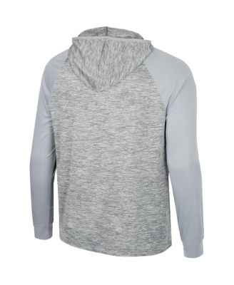 Men's Gray TCU Horned Frogs Cybernetic Raglan Quarter-Zip Hooded Top
