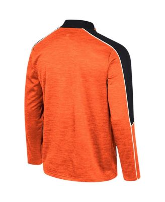 Men's Orange Oklahoma State Cowboys Marled Half-Zip Jacket