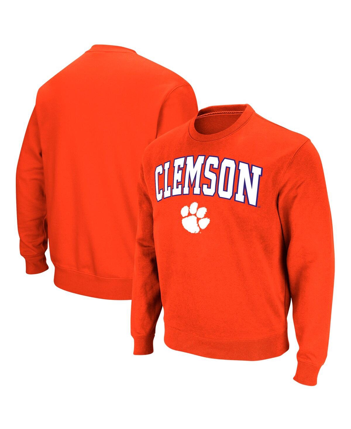 Shop Colosseum Men's  Orange Clemson Tigers Arch & Logo Pullover Sweatshirt