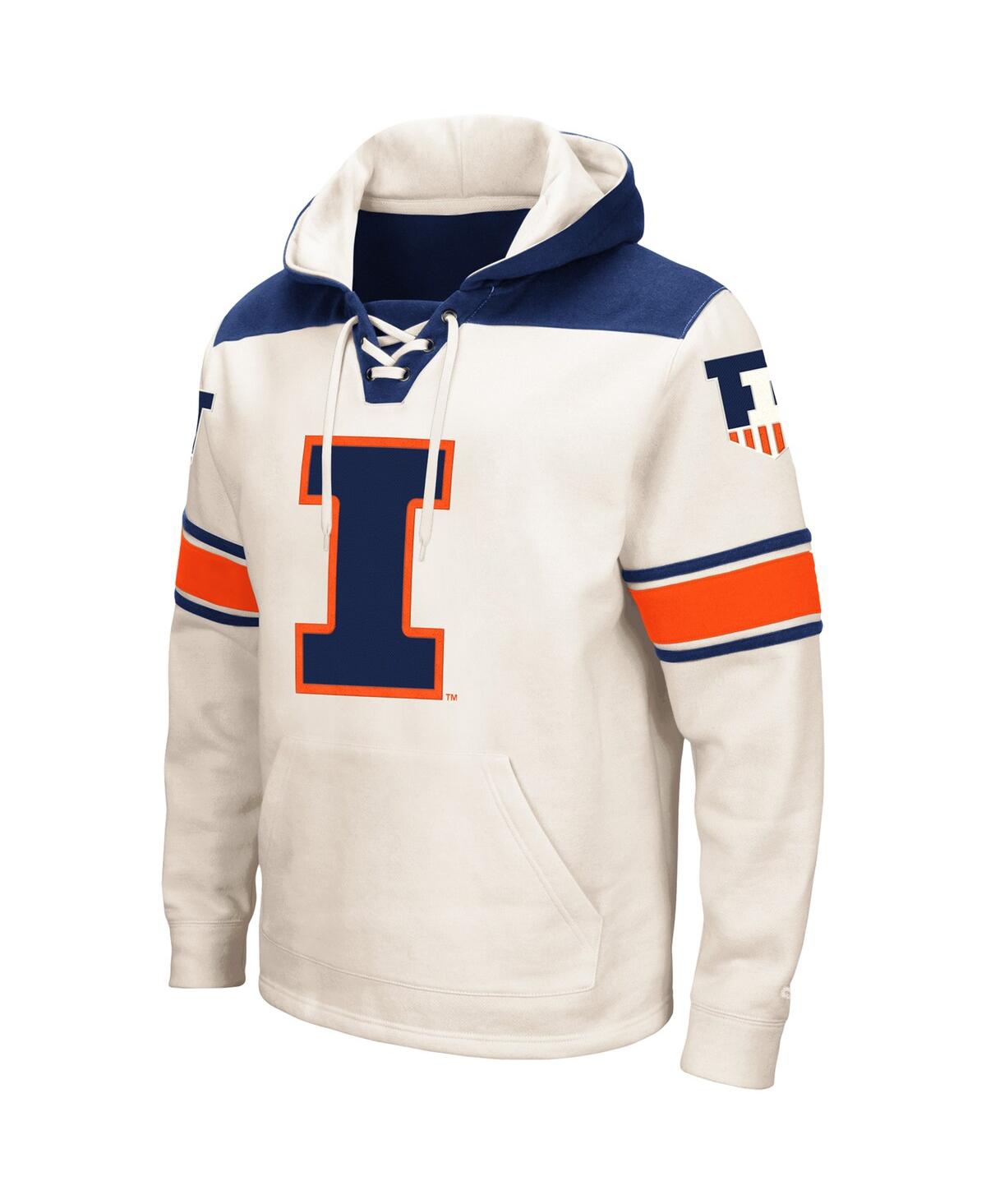 Colosseum Men's  Cream Illinois Fighting Illini 2.0 Lace-up Pullover Hoodie In Cream