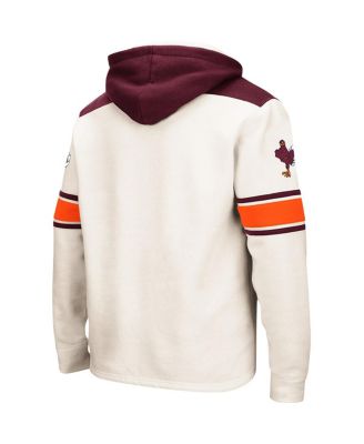 Men's Cream Virginia Tech Hokies Lace-Up 2.0 Pullover Hoodie