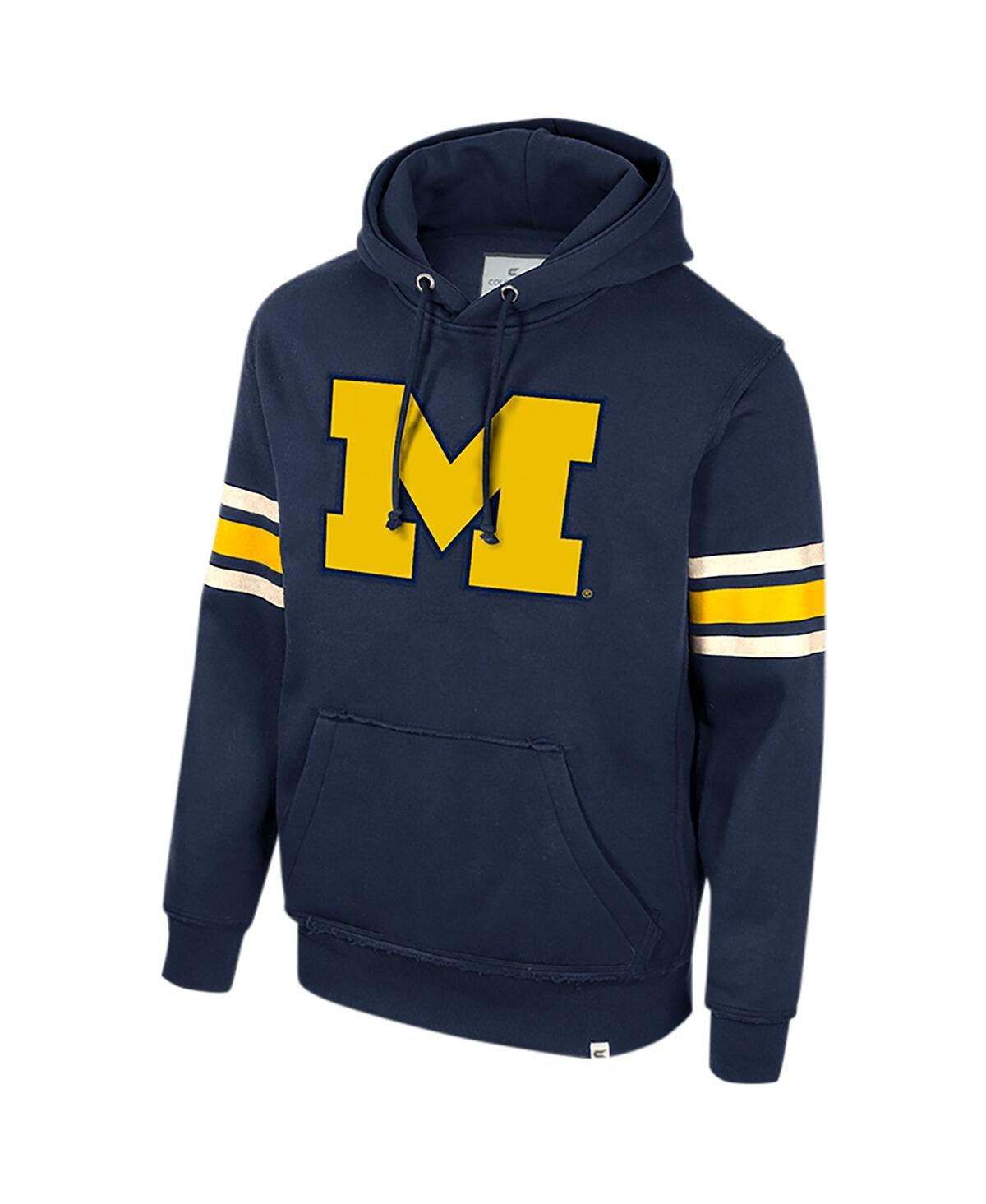 Men's ColosseumMichigan Wolverines Saluting Pullover Hoodie - Navy