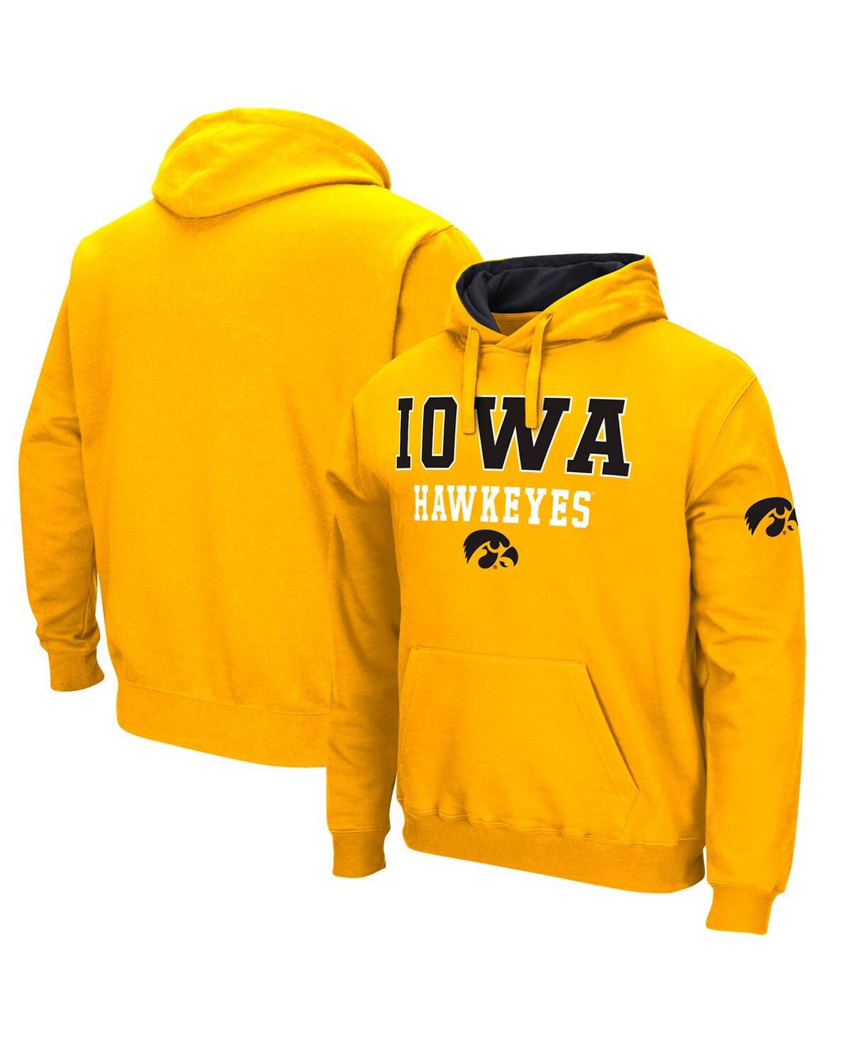 Мужская золотая толстовка-пуловер Iowa Hawkeyes Sunrise с капюшоном
